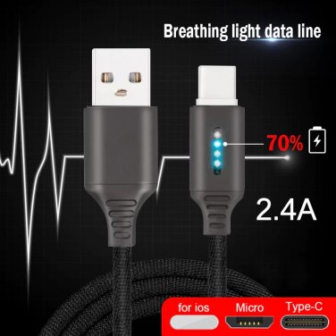 Smart Power Off Charging Cable For Phone Auto Power-off Protection Cord