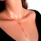 Rosary Necklaces Pendants Titanium Steel Fine Jewelry Lobster Clasp Gold Cross Necklace