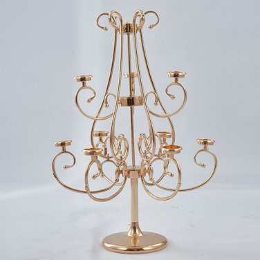 Metal Candelabra 9 Arms Candle Holders Flowers Stands Wedding Table Home Party Decoration
