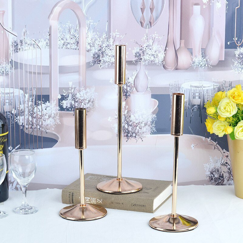 European Style Metal Candle Holders Brief Wedding Decoration Home Table ...
