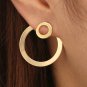 Front And Back Double Circle Stud Earrings For Women Round Earrings