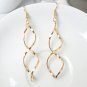 Spiral Drop Earrings For Women Long Curved Wave Dangle Earrings