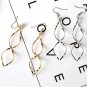 Spiral Drop Earrings For Women Long Curved Wave Dangle Earrings