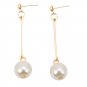 Long Tassel Simulated Pearl Drop Earrings for Women Gold Color