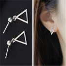 Punk Minimalist Simple Cute Geometric Hollow Triangle Stud Earrings for Women