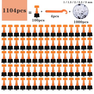 1104/552/526PCS Tile Leveling System Construction Tool Tile Leveler Leveling System for Floor Tiles