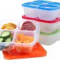 Lunch boxes - Bento Snack Boxes Reusable 4- Compartment Food Containers Set of 4