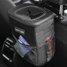 HOTOR Trash Can with Lid and Storage Pockets