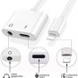 2 in 1 Dual Adapter 3.5mm Headphone & Charger For iPhone 8 PLUS X XS XR 11 12 13
