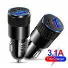 2 Port USB-C Fast Charging Car Charger Adapter For iPhone and Samsung