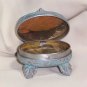 Verdigris Hinged Box with sculpted hand and roses