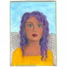 Angel in a Yellow Dress - ACEO - original art card