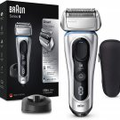 New Braun Series 8 8350s Next Generation Electric Shaver, Charging Stand, Fabric Case, Silver