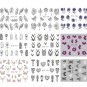 1 Sheet Jewelry Flower Water Decal Black Sticker For Nail