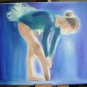 Christine Wong One Of A Kind Original Oil Paintings *BLUE BALLET* Girl 14" by 11"