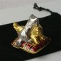 *PLAYFUL KITTENS* Gold Enamel Compact ESTEE LAUDER NEW