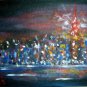 Christine ART Original Acrylic Painting NIGHT SHANGHAI