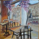 Christine ART Original Oil Paintings CAFE WINDOW LIGHTS