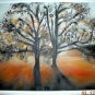 Christine ARTS ORIGINAL Oil Painting SUNSET TREE SHADOW