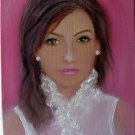 Christine ARTIST Original Oil Paintings GIRL WITH PEARL EARRINGS 2007 Signed ART