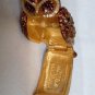 ESTEE LAUDER JAY STRONGWATER Solid Perfume Compact 2010 BEAUTIFUL Wise Ole Owl