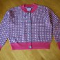 CHANEL Sweater Knitwear Cardigan RED/BLUE Checker Cotton Blend Size 38(Italy) NWOT!