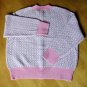 CHANEL Sweater Knitwear Cardigan PINK/GREY Checker Cotton Blend Size 38(Italy) NWOT!