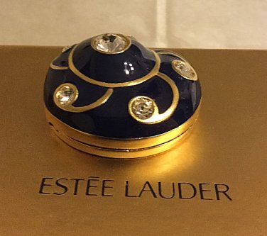 ESTEE LAUDER WHITE LINEN Glistening Snail Solid Perfume Crystal Compact