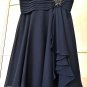 BCBG MAX AZRIA SILK Sequins Cocktail Dress $398 SIZE 2 Navy Blue NWT!