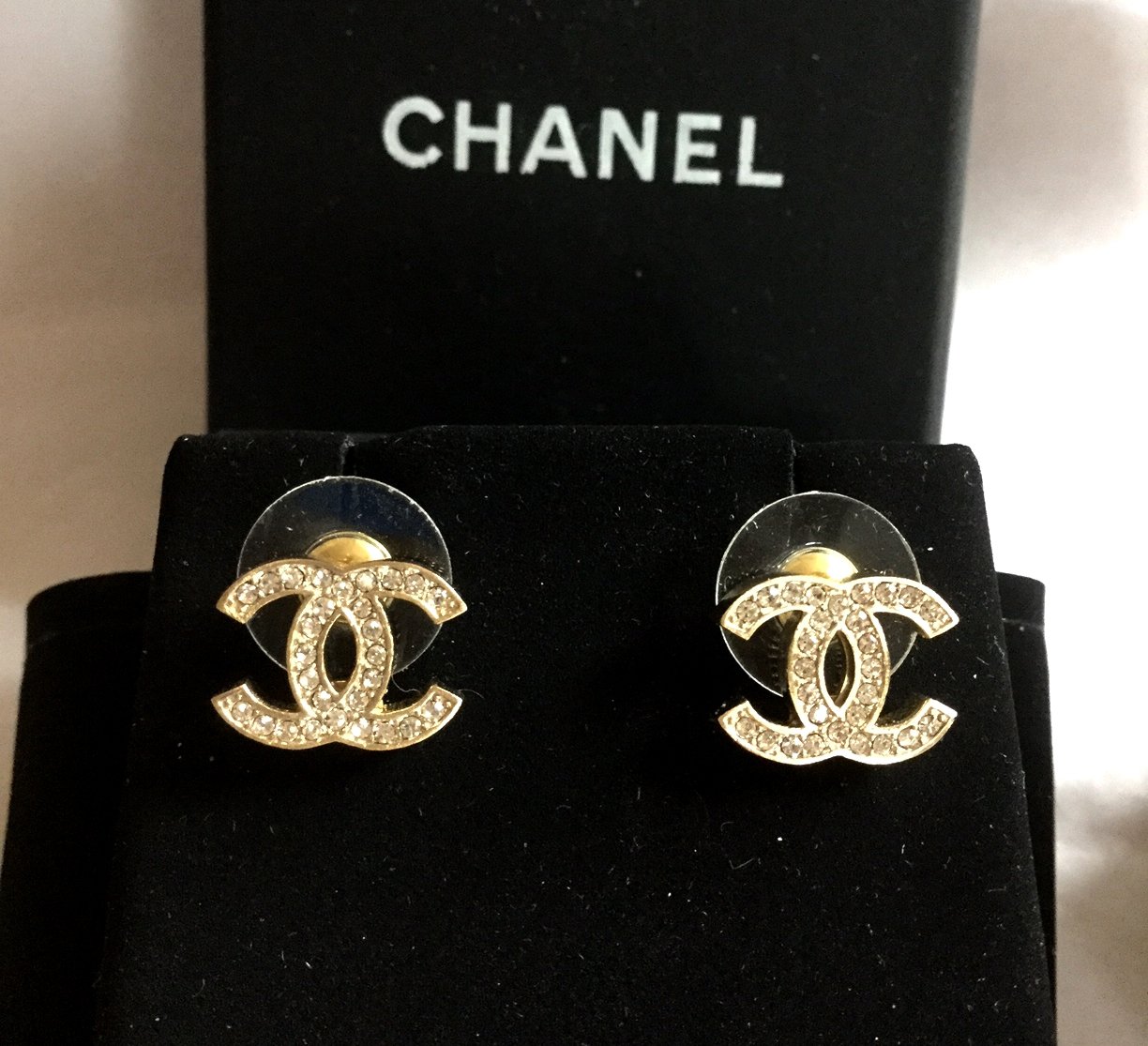 gold chanel earrings for women