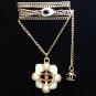 CHANEL Chain Necklace 2016 Summer Small Green Gripoix Pearl Pendant Hallmark