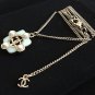CHANEL Chain Necklace 2016 Summer Small Green Gripoix Pearl Pendant Hallmark
