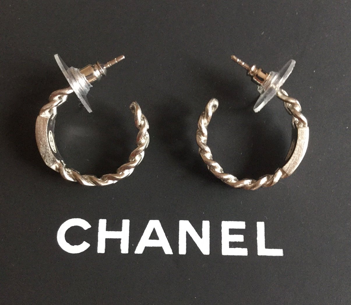 Chanel Crystal Mini Timeless CC Earrings Silver – Coco Approved Studio