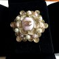CHANEL Brooch 2016 Byzantine Pink Silver Pearl Retro Gold Petal CC