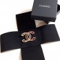 CHANEL Red & Gold Crystal Double CC Booch Pin 2015 Authentic Hallmark NIB