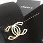 CHANEL Red & Gold Crystal Double CC Booch Pin 2015 Authentic Hallmark NIB