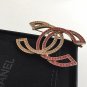 CHANEL Red & Gold Crystal Double CC Booch Pin 2015 Authentic Hallmark NIB