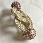 CHANEL Violet Crystal Globes Brooch Pin CC 2015 Authentic HALLMARK