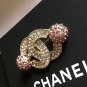 CHANEL Violet Crystal Globes Brooch Pin CC 2015 Authentic HALLMARK