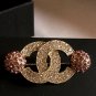 CHANEL Violet Crystal Globes Brooch Pin CC 2015 Authentic HALLMARK