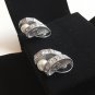 CHANEL Double Row Crystal Pearl Stud Earrings CC 2015 Hallmark Authentic