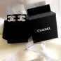 CHANEL CC Stud Earrings Soft Violet/Clear Crystal Rhinestone 2015 Hallmark NEW