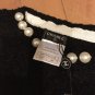 CHANEL Cashmere Sweater Cardigan Top Pearl Beaded Applique!