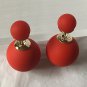 DIOR DIOR TRIBALE Mise en Dior Tribal Earrings Matte ORANGE RED Lacquer Beads NIB!