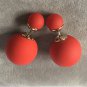 DIOR DIOR TRIBALE Mise en Dior Tribal Earrings Matte ORANGE RED Lacquer Beads NIB!