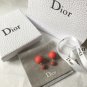 DIOR DIOR TRIBALE Mise en Dior Tribal Earrings Matte ORANGE RED Lacquer Beads NIB!