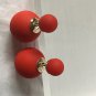 DIOR DIOR TRIBALE Mise en Dior Tribal Earrings Matte ORANGE RED Lacquer Beads NIB!