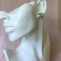 CHANEL CC Crystal Gold Pink Purple Stud Earrings Classic Mini Hallmark Authentic