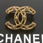 CHANEL Grey Crystal Pearl Brooch Pin Gold Metal Hollow Design 2017 NIB