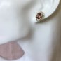 CHANEL Vintage Gold Stud Earrings Red Enamel CC Retro Jewel Authentic NIB